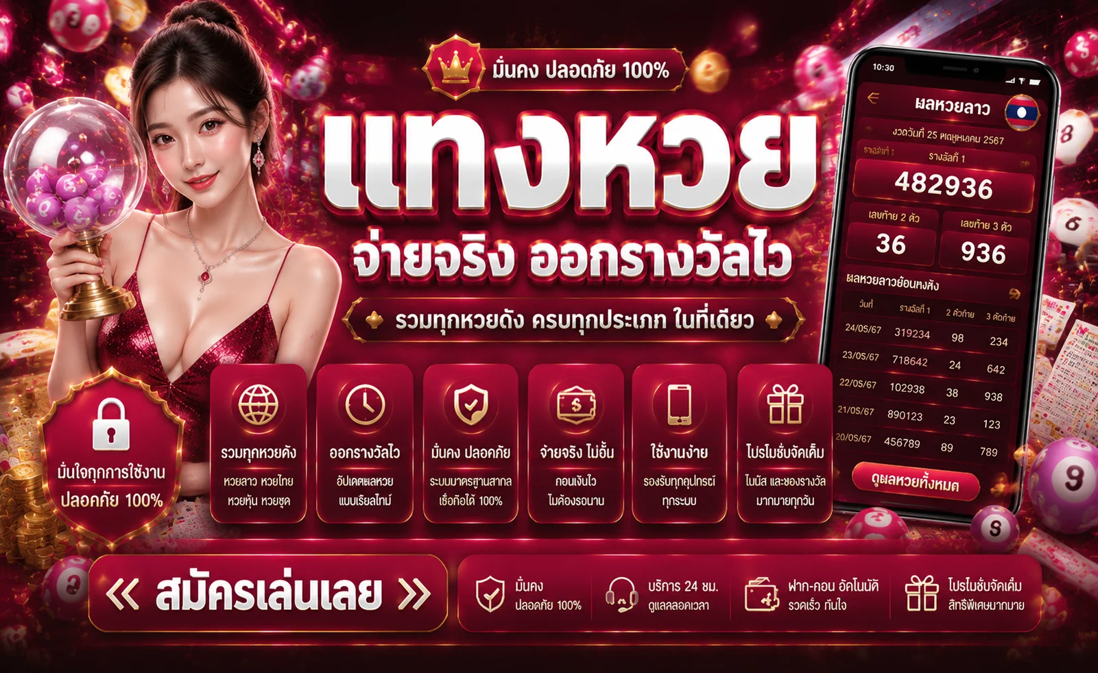 หวยออนไลน์ PODK888 แทงหวยจ่ายเต็มทุกประเภท
